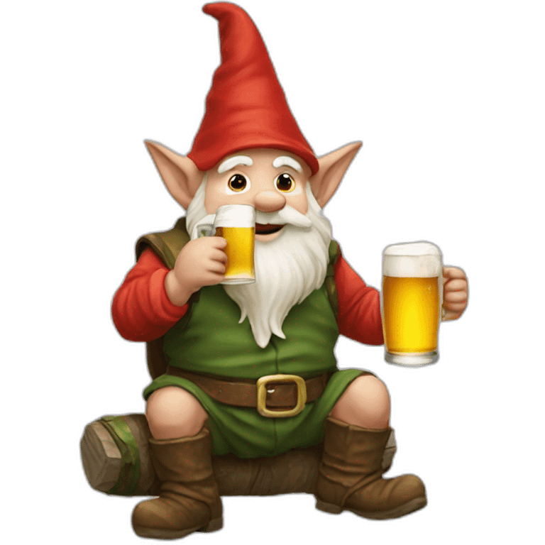 gnome drinking beer emoji