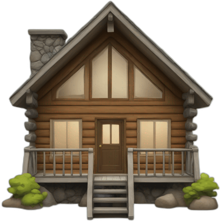 A frame cabin emoji