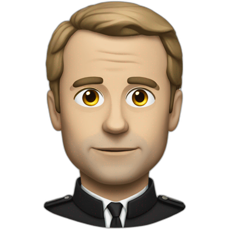 Macron noir emoji