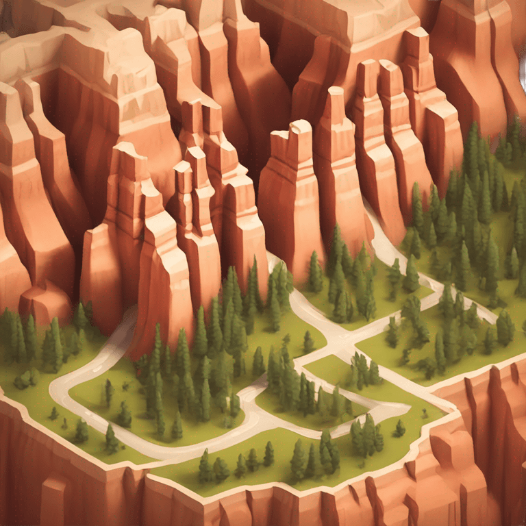 Isometric Bryce Canyon, Utah emoji