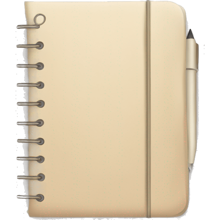 small beige notebook
 emoji