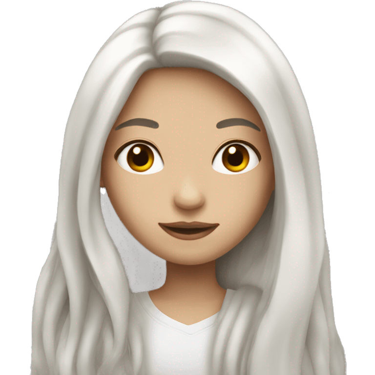 girl with long hair and white skin emoji