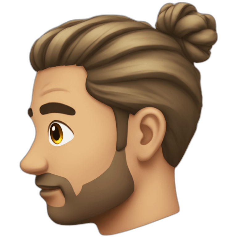 Man bun emoji