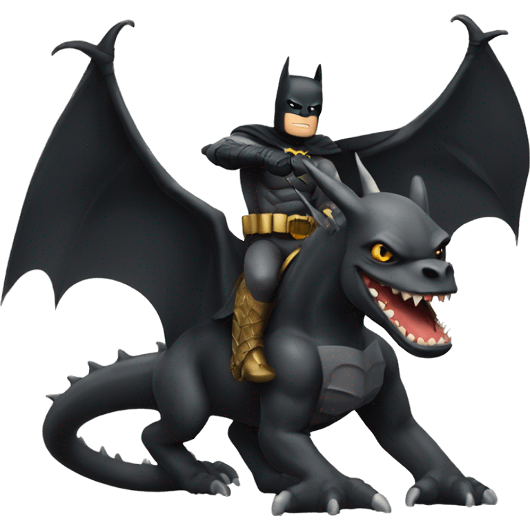 Batman riding a dragon emoji