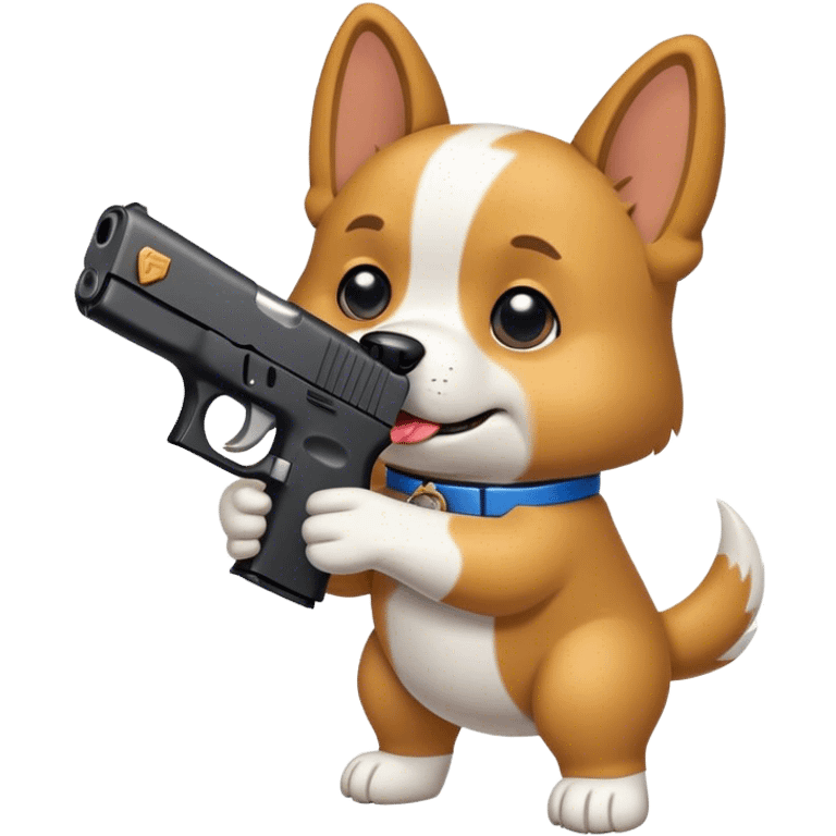 Dog with Glock emoji