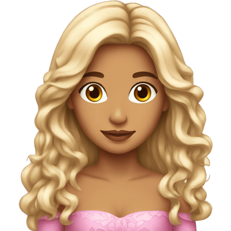 Latina princess long hair  emoji