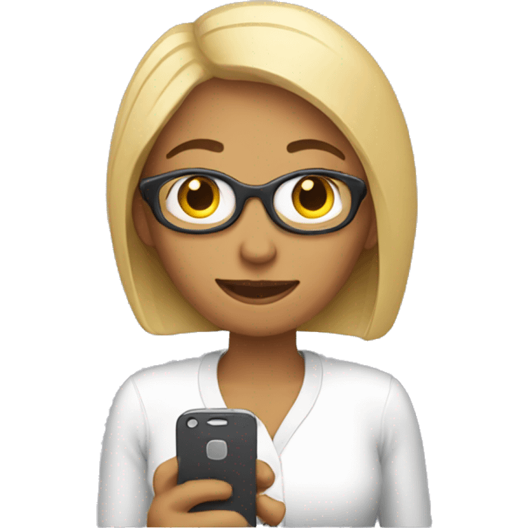 woman with phone emoji