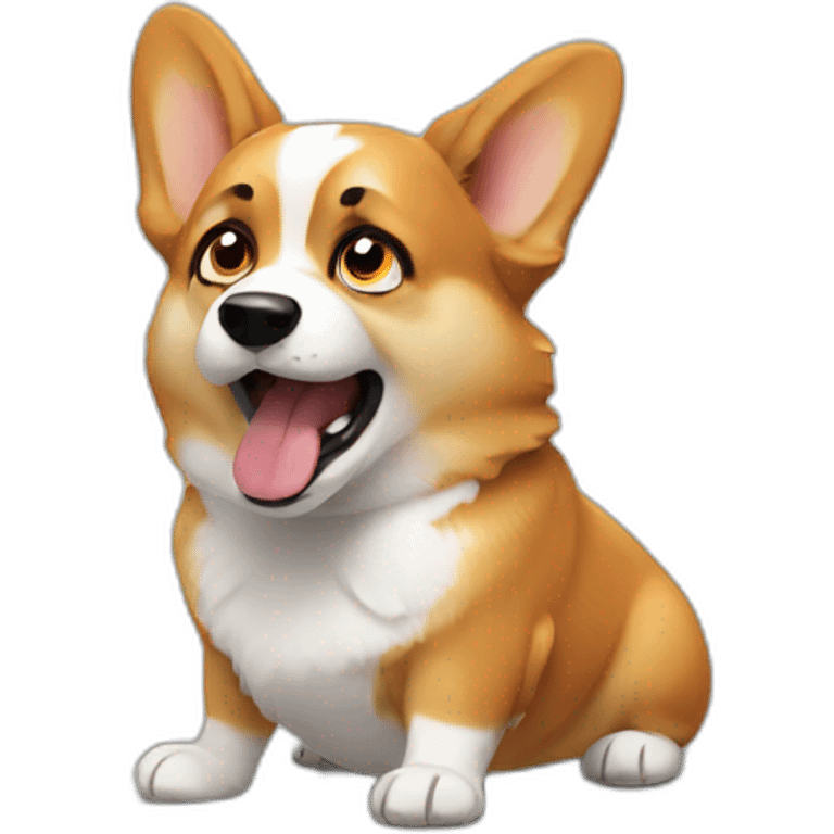 Corgi angry emoji