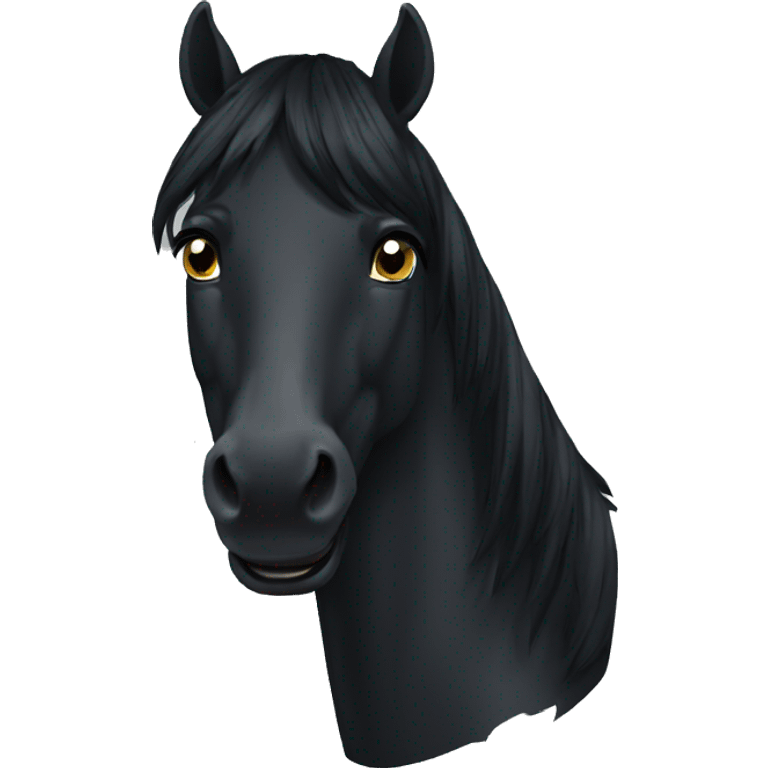 Black horse  emoji