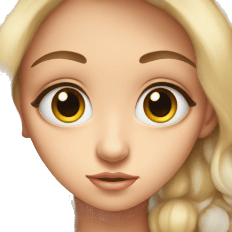 big eyes,cute and pretty girl emoji