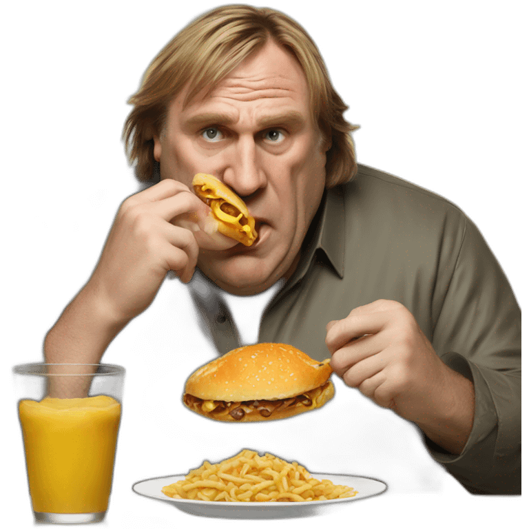 Depardieu eating  emoji