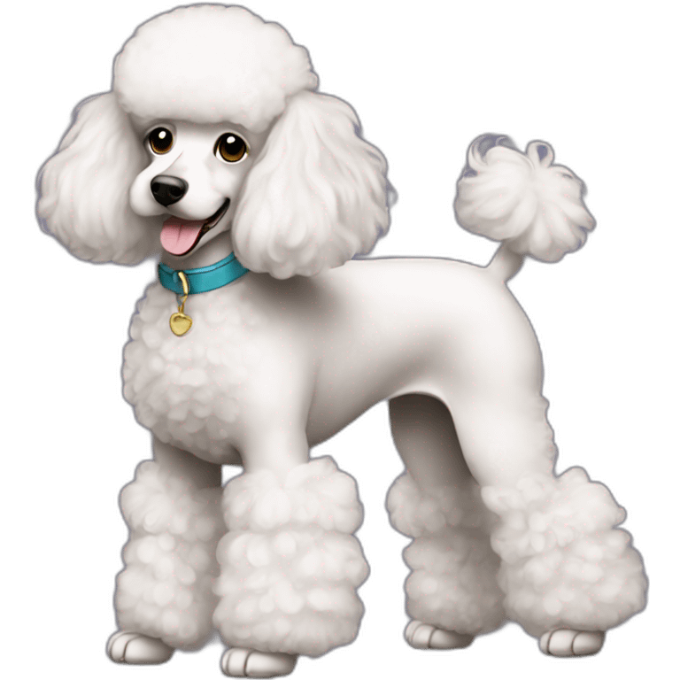 Dog Standart Poodle full body emoji