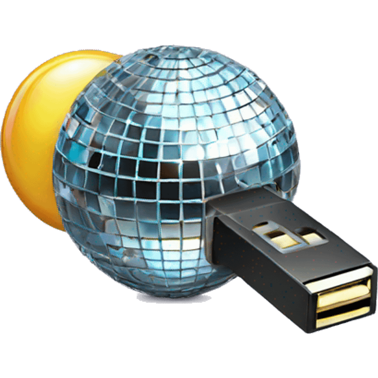 pendrive with disco ball emoji