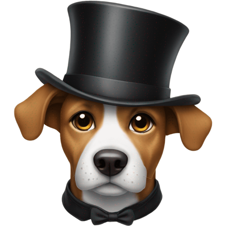 a dog with a top hat emoji