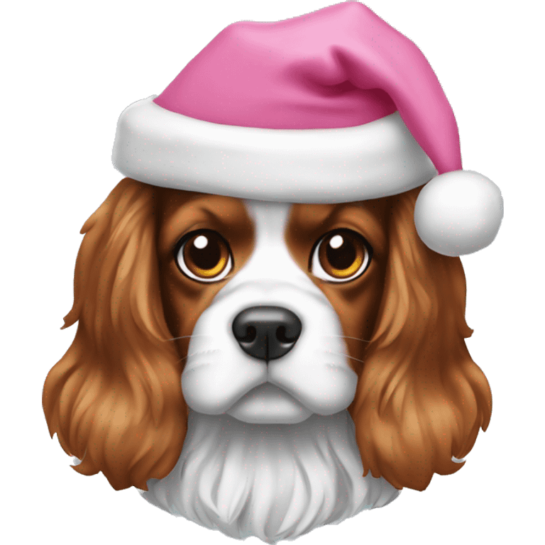 ruby king charles pink santa hat emoji