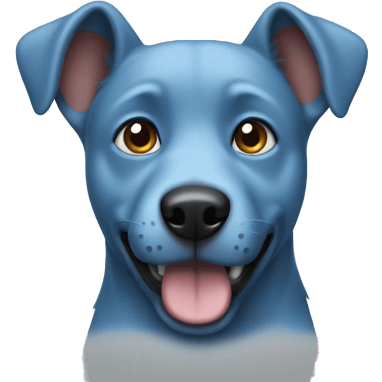 A blue dog  emoji