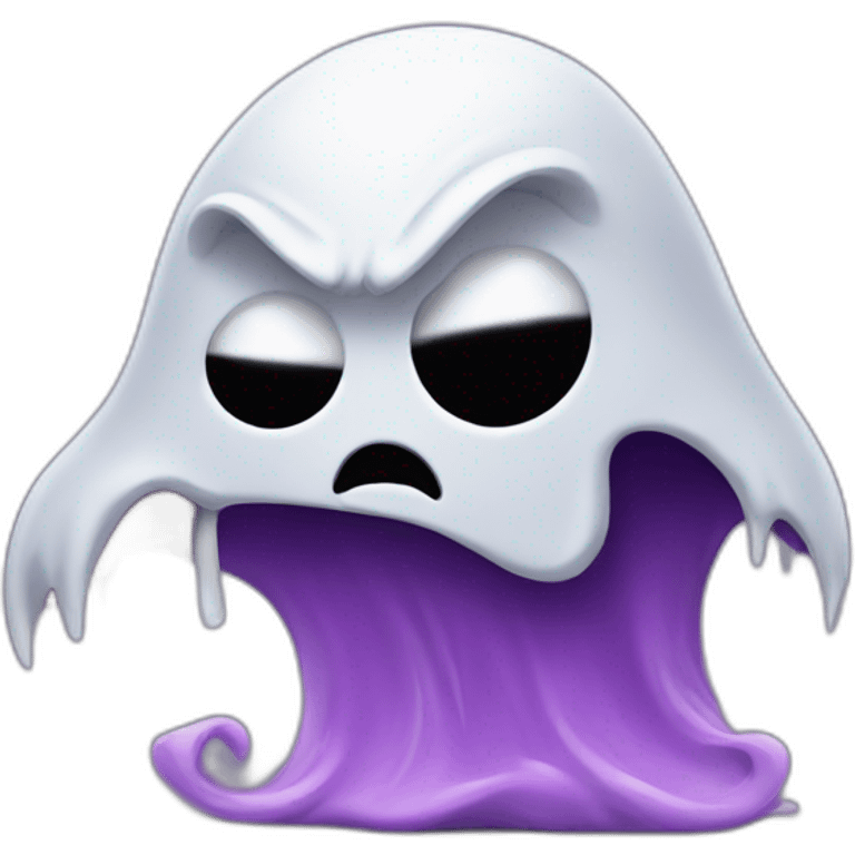 angry,ghost, purple emoji