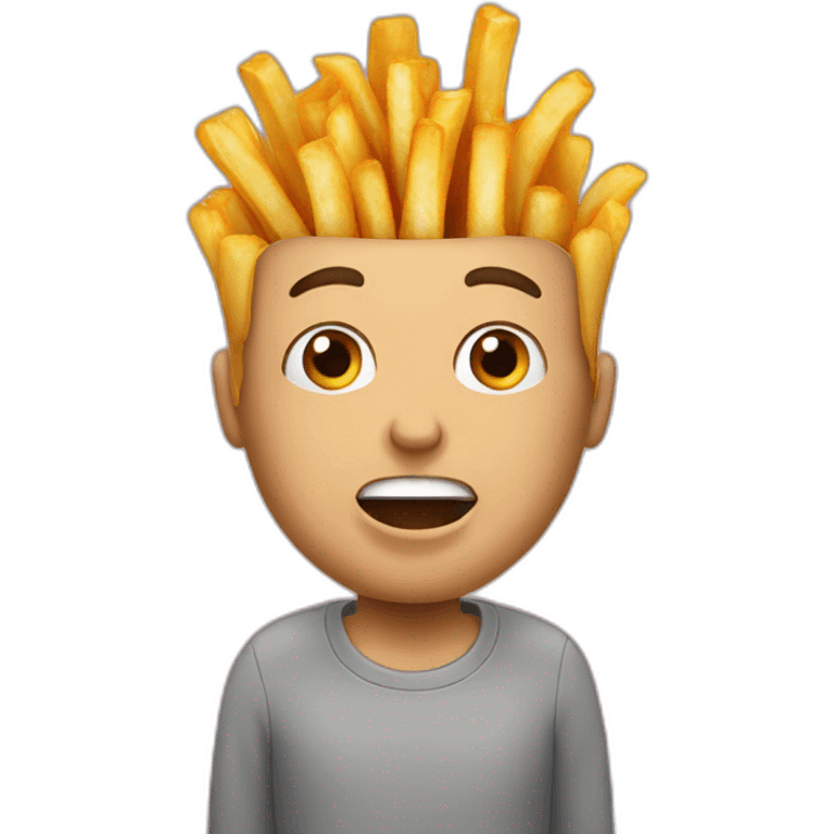 Man eat fries emoji