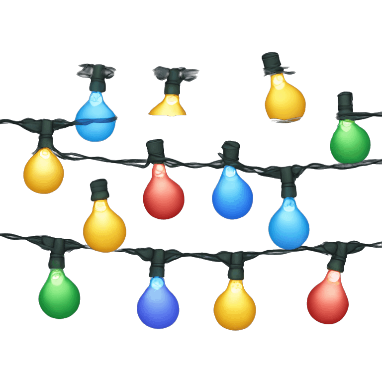 string of christmas lights emoji