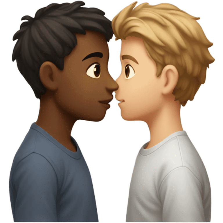 Yaoi boys kissing emoji