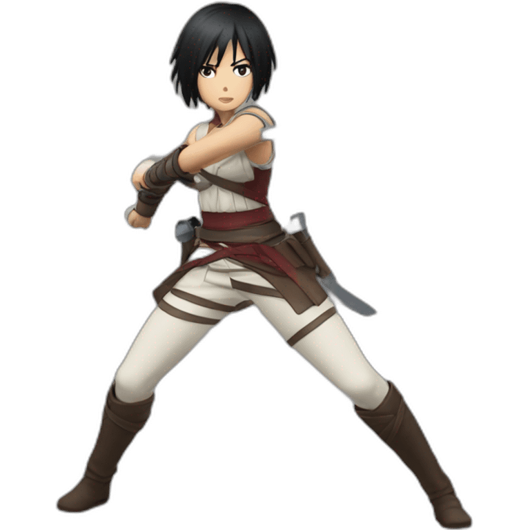 mikasa ackerman full body fight emoji