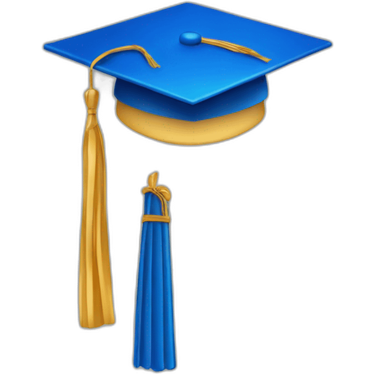 graduation cap blue emoji