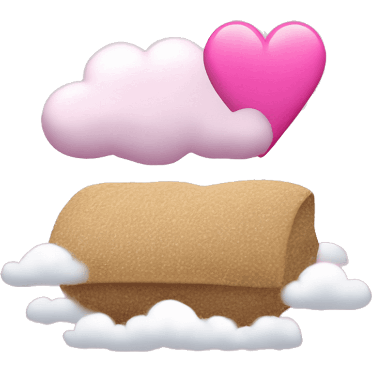 combine the pink heart emoji with the cloud emoji emoji