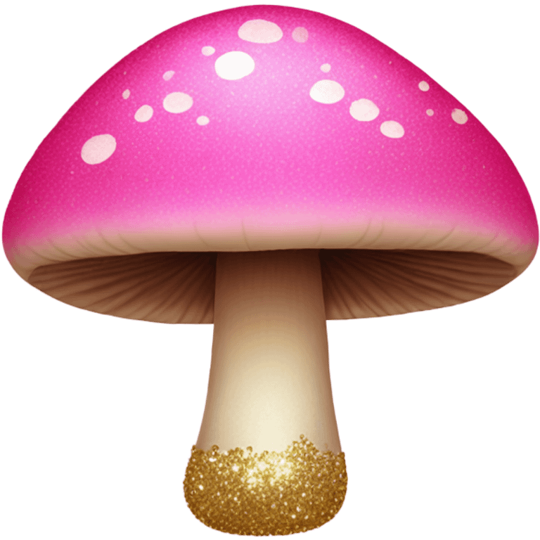 Pink ombre mushroom with glitter  emoji