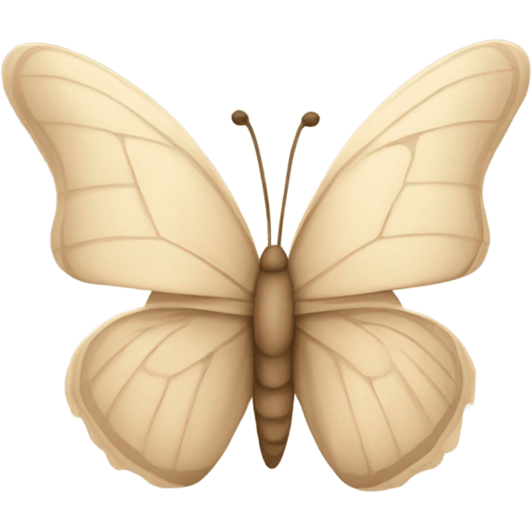 beige butterfly flying away emoji