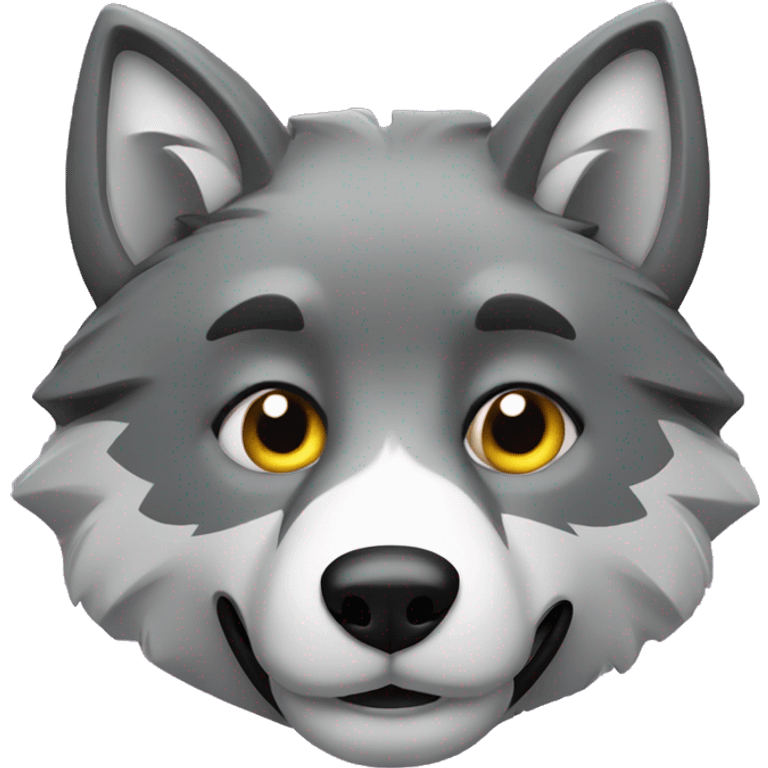 Wolf with gaming accessories on emoji