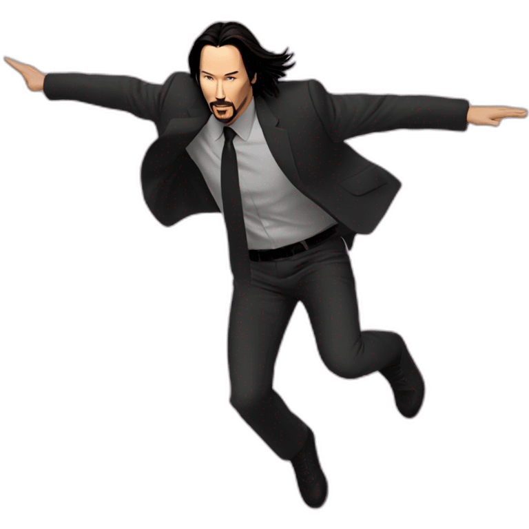 keanu reeves flying neo emoji