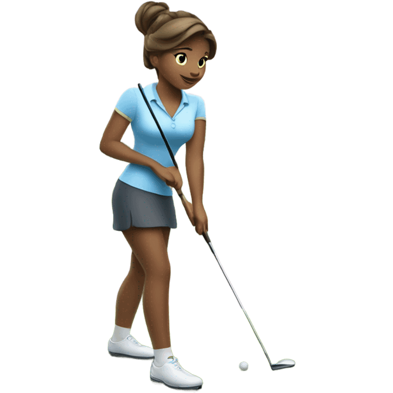 Disney princess playing golf emoji