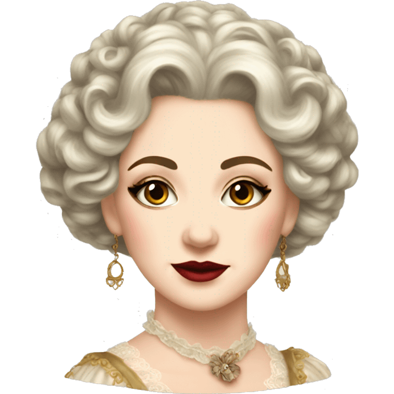 vintage rococo makeup  emoji