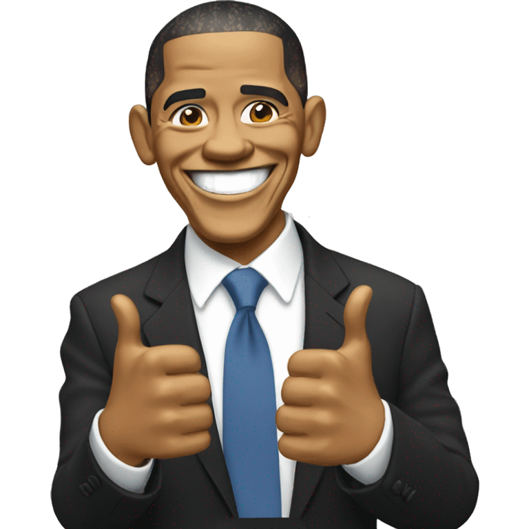 obama with thumbs up  emoji