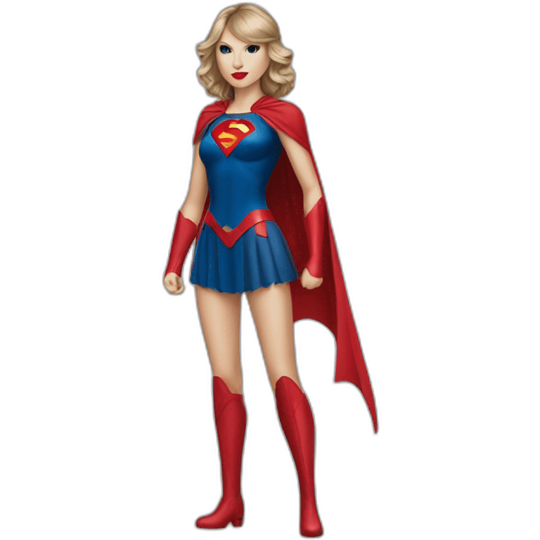 taylor swift wearing a superhero outfit full body emoji