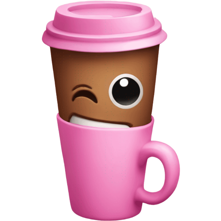 Pink coffe emoji