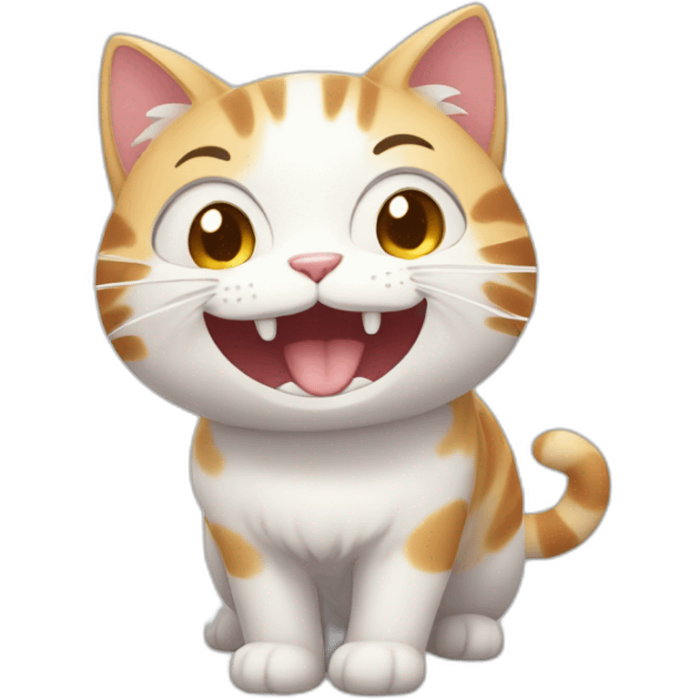 excellent cute anime happy smile cat emoji