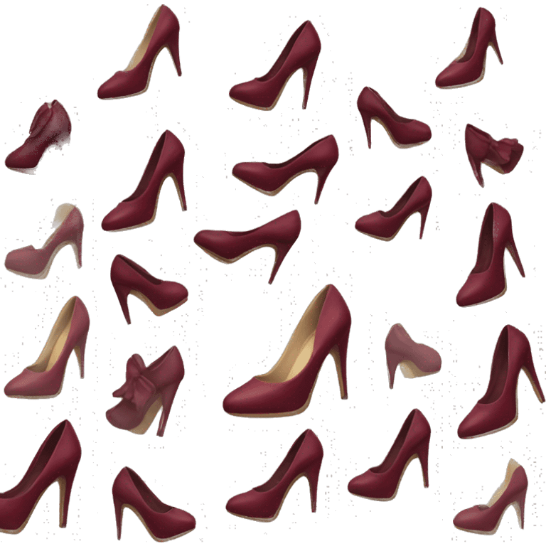 realistic burgundy high heels emoji