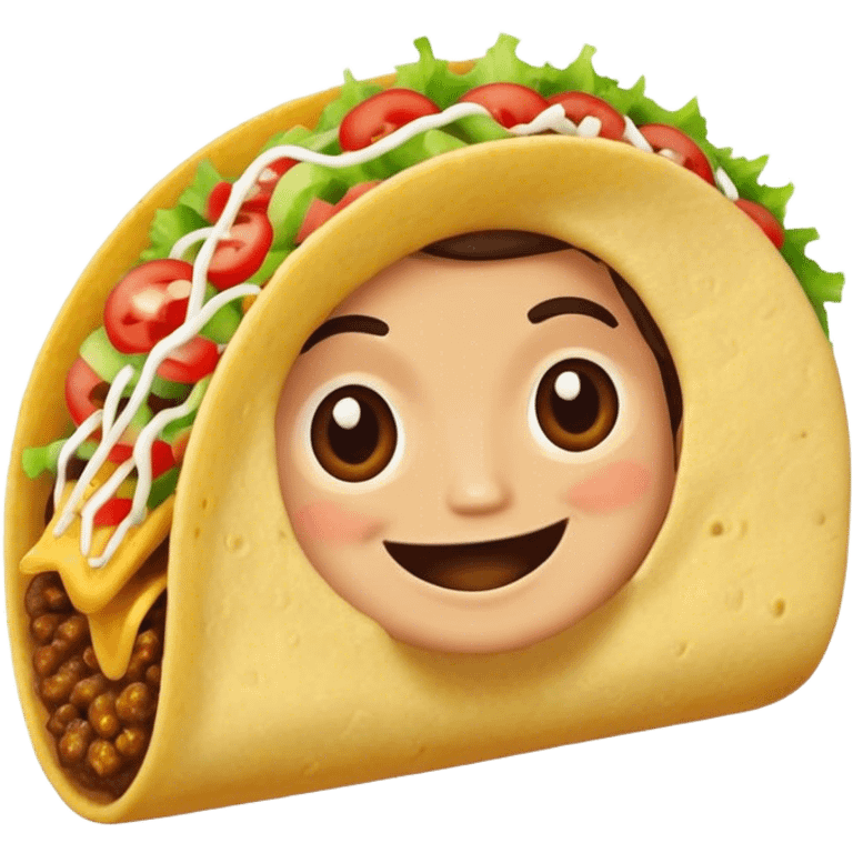 Taco happy emoji