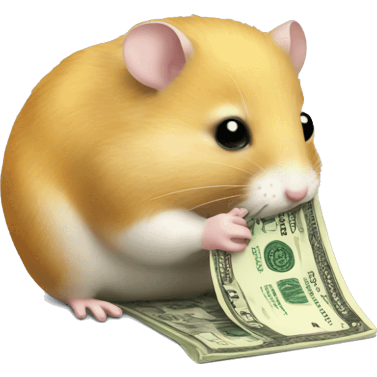 hamster eating money emoji