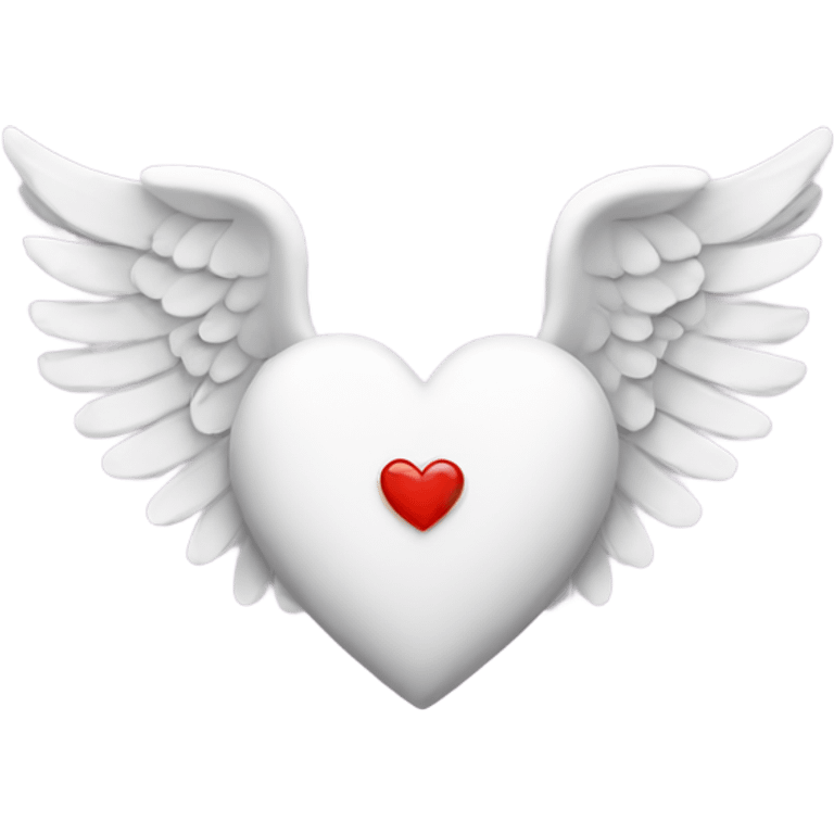 A heart with angel wings emoji