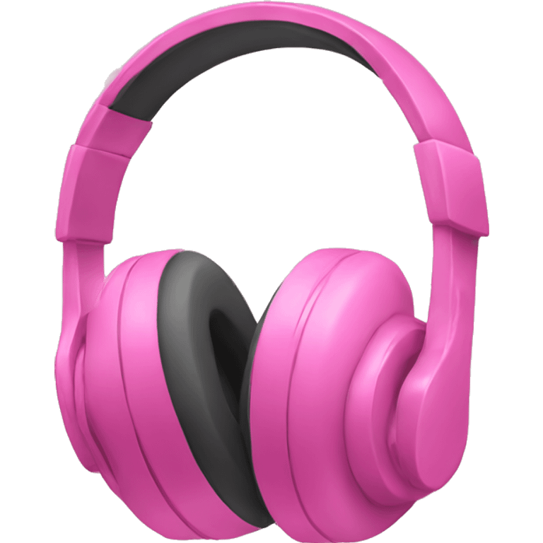 pink over the head headphones  emoji