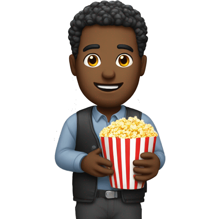 Man selling popcorn emoji