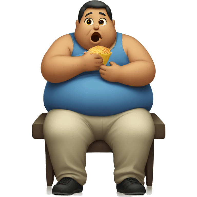 fat person eating  emoji