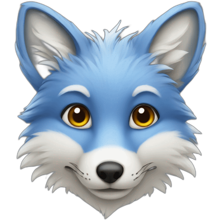 blue furry fox emoji