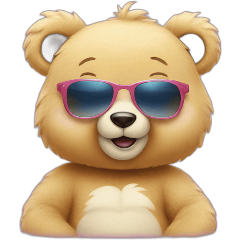 Carebear with sunglasses emoji