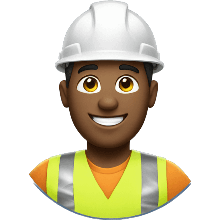 Happy construction worker  emoji