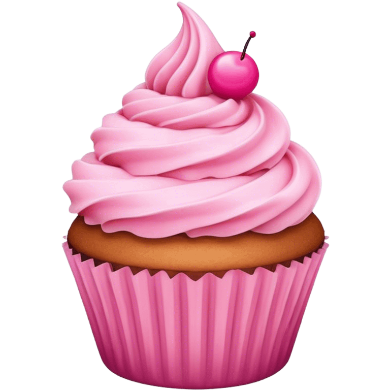 Cupcake with pink icing emoji