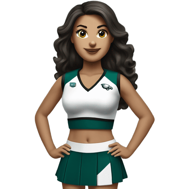 Philadelphia Eagles cheerleader brunette cheer emoji