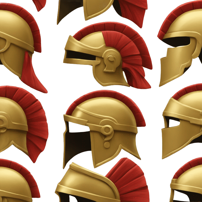 Roman warrior helmet red emoji